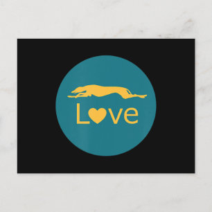 Postal Amor de Galgo de Carreras Retirado