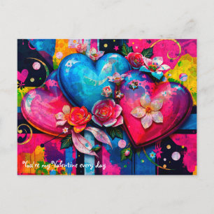 Postal Amor de grafiti} Día de San Valentín gótico grunge