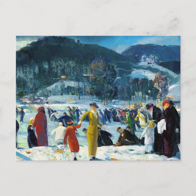 Postal Amor de Invierno (1914) George Bellows (Anverso)