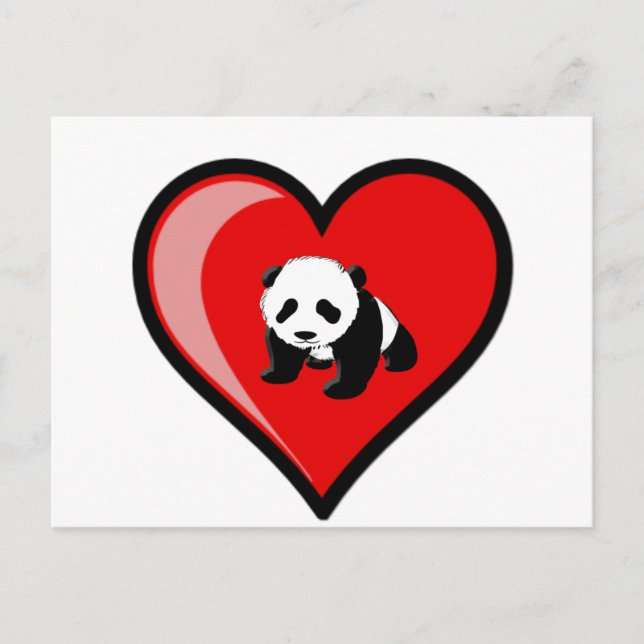 Postal amor de la panda (Anverso)
