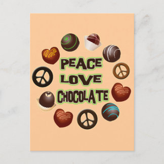 POSTAL AMOR DE LA PAZ CHOCOLATE