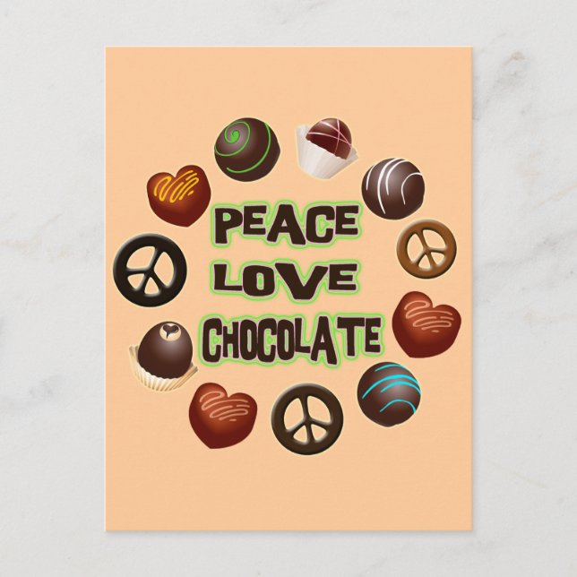 POSTAL AMOR DE LA PAZ CHOCOLATE (Anverso)