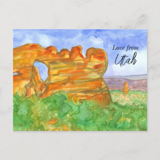 Postal Amor de las montañas del desierto del Rock Rojo de