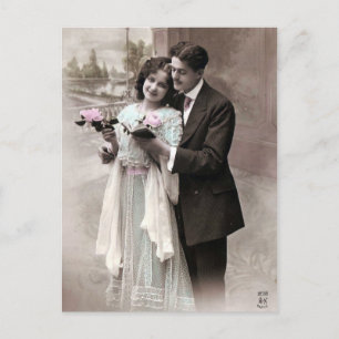 Postal Amor de pareja vintage