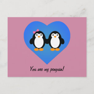 Postal Amor de Pingüino
