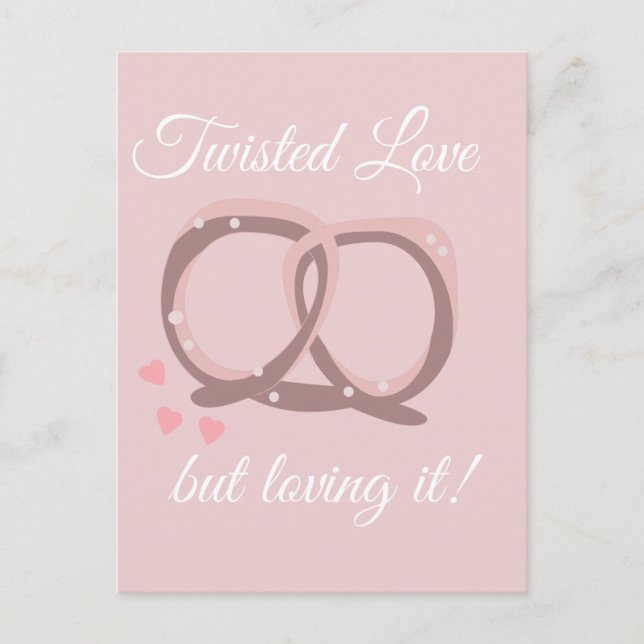 Postal Amor de Pretzel Salado Torcido (Anverso)