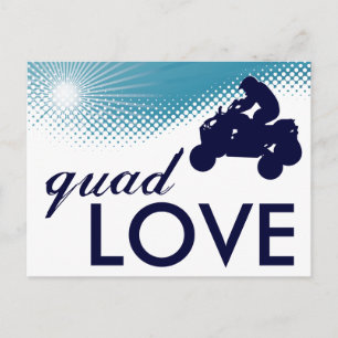 Postal amor de quad alto por cielo