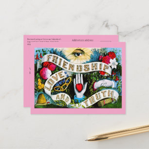 Postal Amor de San Valentín Romántico Floral Amistad Masó
