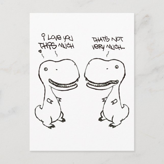 Postal Amor de T-rex (Anverso)