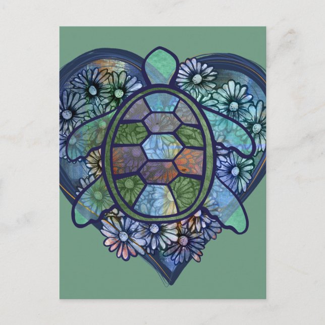Postal Amor de tortuga marina (Anverso)