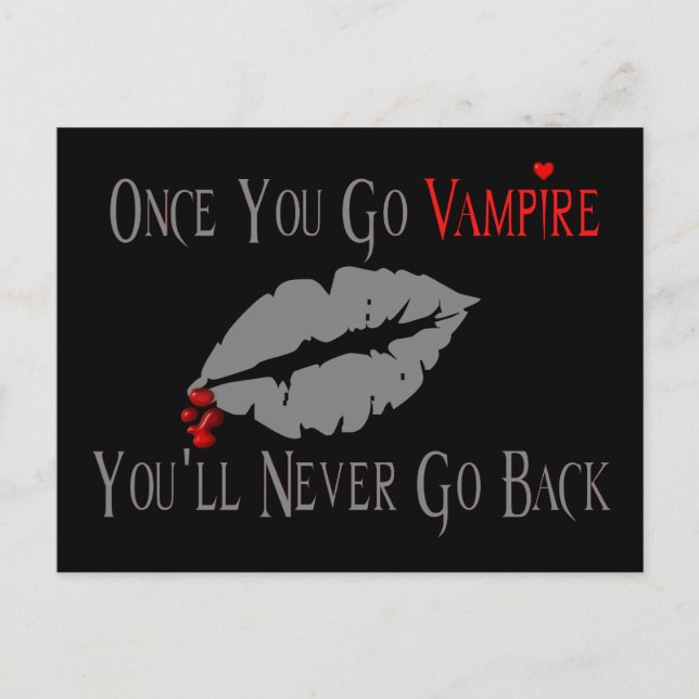 Postal Amor de vampiros (Anverso)