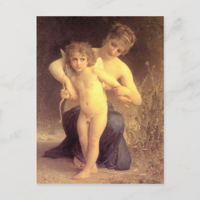 Postal Amor desarmado - Bouguereau (Anverso)