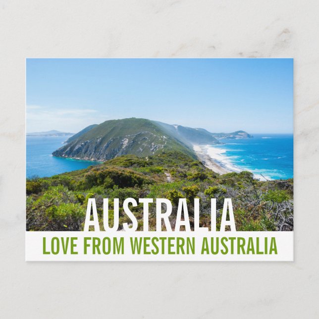 Postal Amor Desde el Paisaje Costero de Australia Acantil (Anverso)
