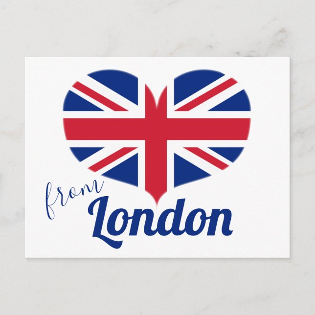 Postal Amor desde Londres | Captura de bandera británica  (Anverso)