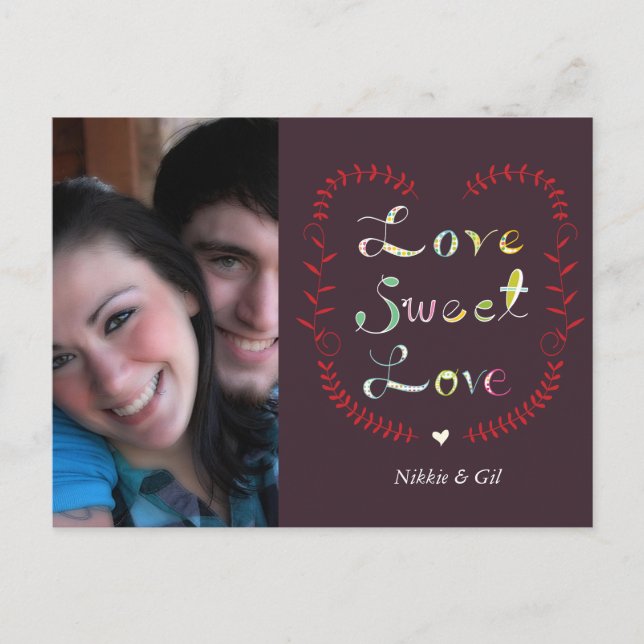 Postal amor dulce (Anverso)