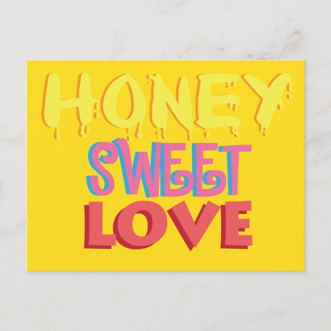 Postal Amor Dulce Miel (Anverso)