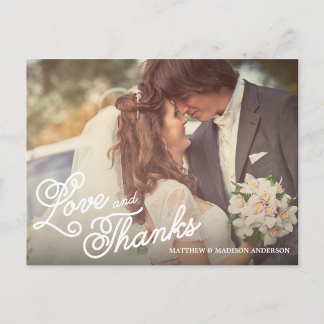 POSTAL AMOR DULCE Y GRACIAS | BODA GRACIAS POR PUBLICAR T (Anverso)