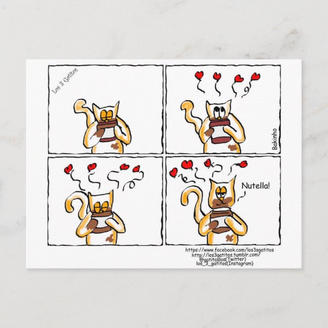 Postal Amor é Nutella (Anverso)