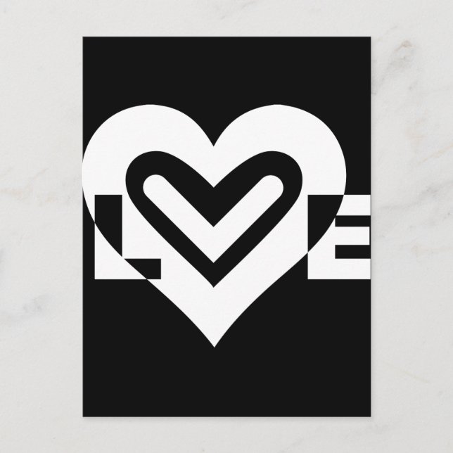 Postal Amor en blanco (Anverso)