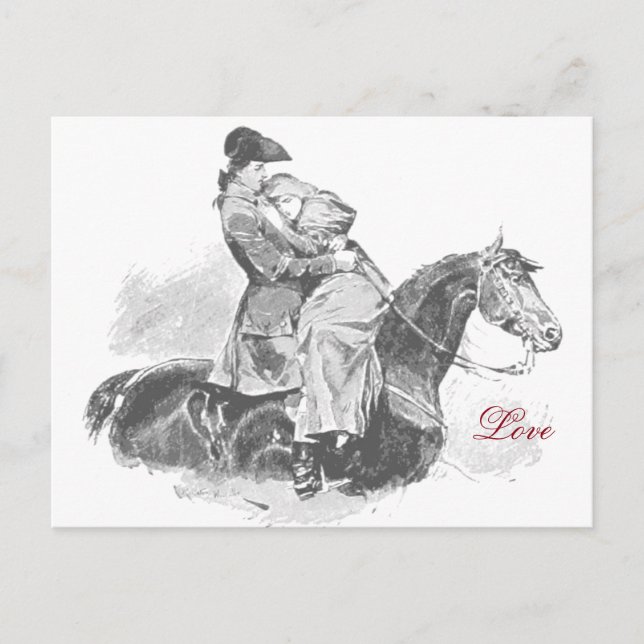 Postal Amor en blanco y negro (Anverso)