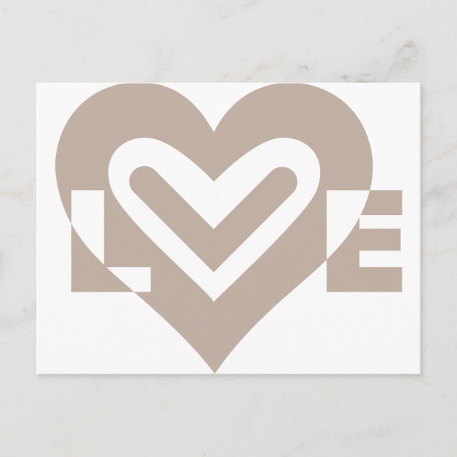 Postal Amor en gris (Anverso)