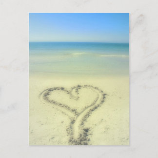 Postal Amor en la playa
