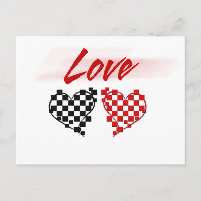 Postal Amor en la vía rápida -para los fans de Nascar (Anverso)