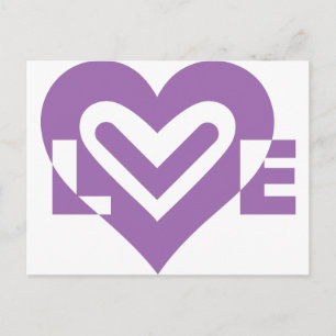 Postal Amor en morado