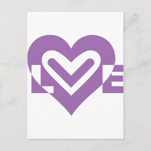 Postal Amor en morado