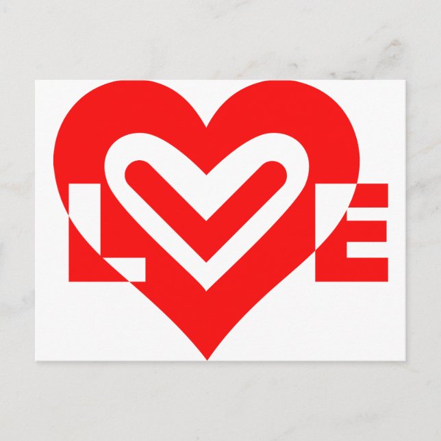Postal Amor en rojo (Anverso)