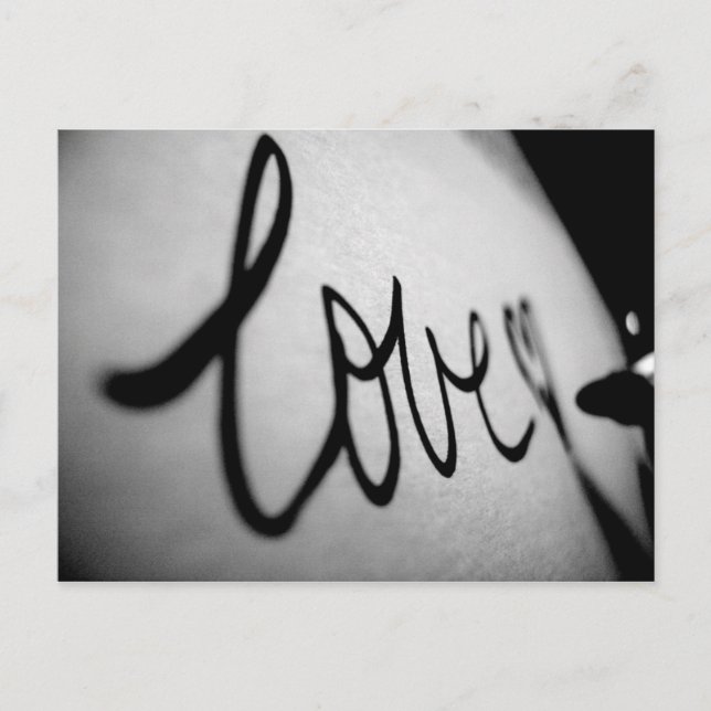 Postal Amor escrito (Anverso)