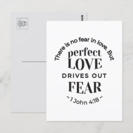 Postal Amor Eterno - 1 Juan 4:18 Escritura Cita Arte