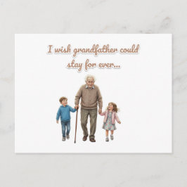 Postal Amor Eterno abuelo y nietos