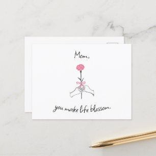 Postal Amor floreciente - Postcard de mamá