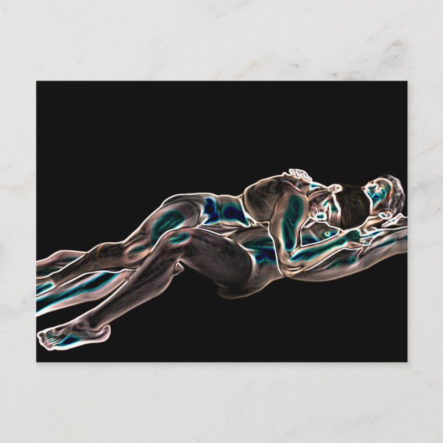 Postal Amor gay brillante (Anverso)