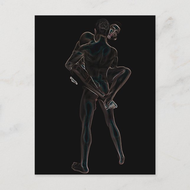 Postal Amor gay brillante (Anverso)