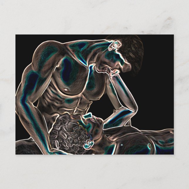 Postal Amor gay brillante (Anverso)