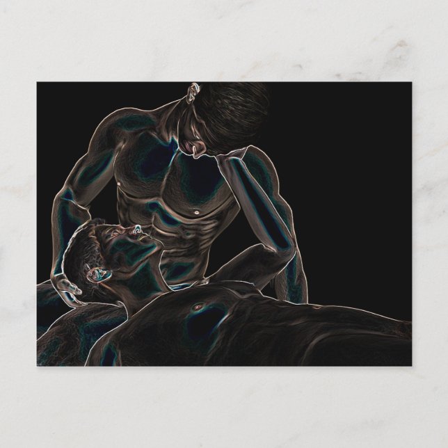 Postal Amor gay brillante (Anverso)