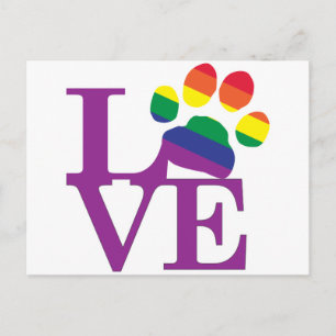 Postal Amor-Gay-Pawprint-