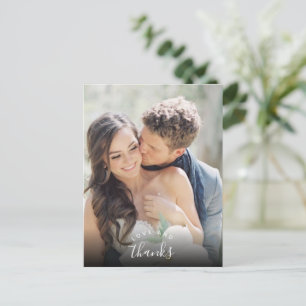 Postal Amor Gracias Boda fotográfico moderno Gracias