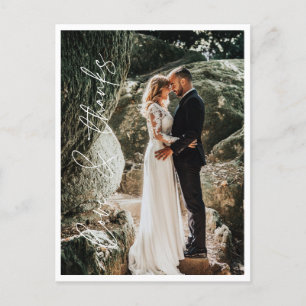 Postal Amor Gracias Elegante Foto De Boda Gracias