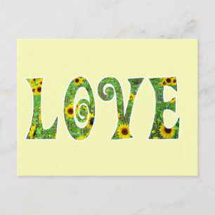 Postal Amor Hippy Sunflower