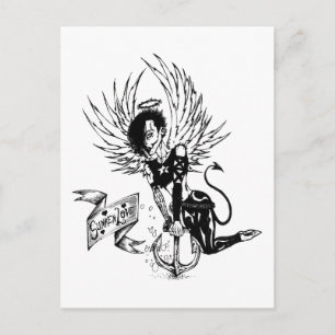 Postal Amor hundido - Tatuaje de Punk Rock Pin Up