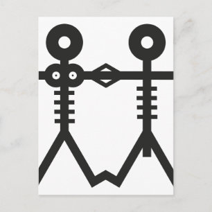 Postal Amor Iconos de Esqueletos Eternos Arte 2007