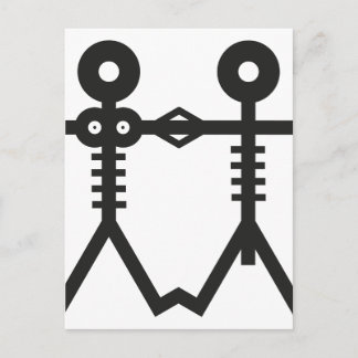 Postal Amor Iconos de Esqueletos Eternos Arte 2007