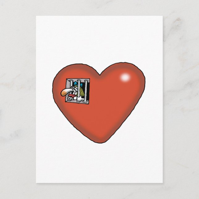 Postal Amor imposible - Amar al prisionero (Anverso)