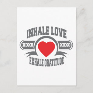 Postal Amor Inhale, Gratitud Exhale