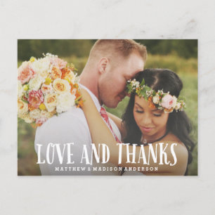 Postal Amor joven   Boda Gracias Postcard