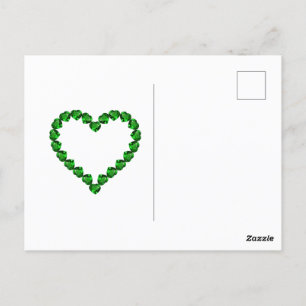 Postal Amor - Letras de piedra de piedra verde esmeralda