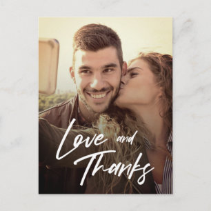 Postal Amor mínimo y gracias por su propia foto reemplaza